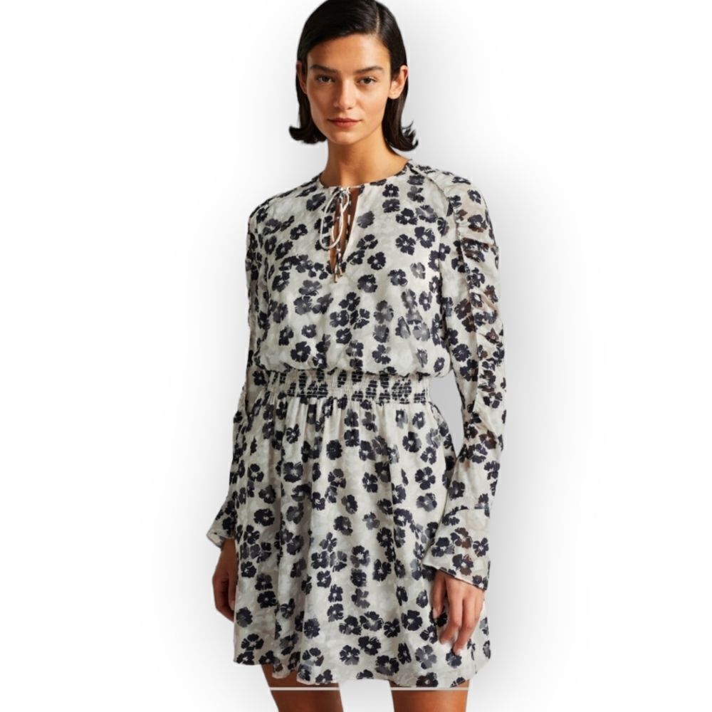 Ted Baker White Black Felici Dress Size 4 - Picture 4 of 16